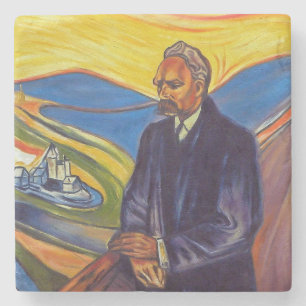 Philosopher Friedrich Nietzsche (by Edvard Munch) Stone Coaster