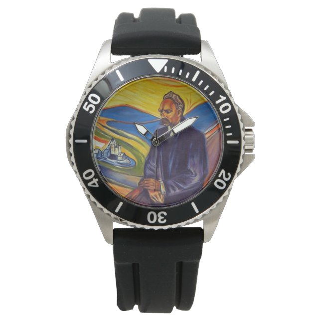 Philosopher Friedrich Nietzsche (by Edvard Munch) Watch (Front)