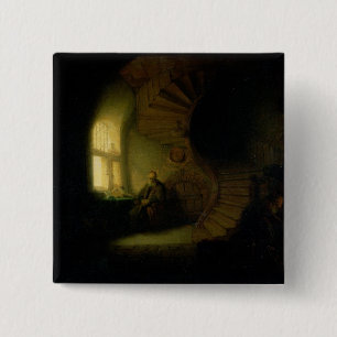 Philosopher in Meditation, 1632 15 Cm Square Badge