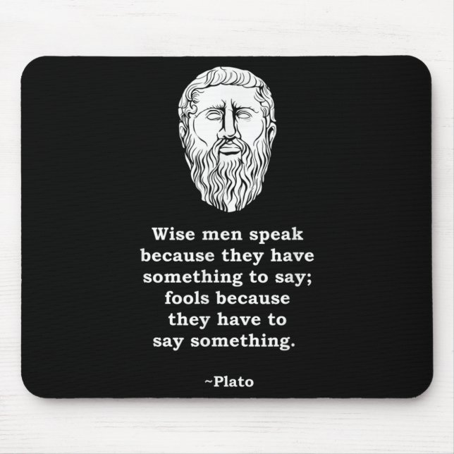 Philosopher Plato Quote - Philosophy Student Nerd  Mouse Pad (Front)