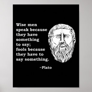 Philosopher Plato Quote - Philosophy Student Nerd  Poster