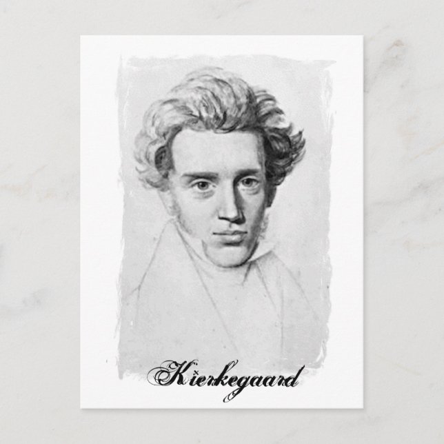 Philosopher Soren Kierkegaard Postcard (Front)