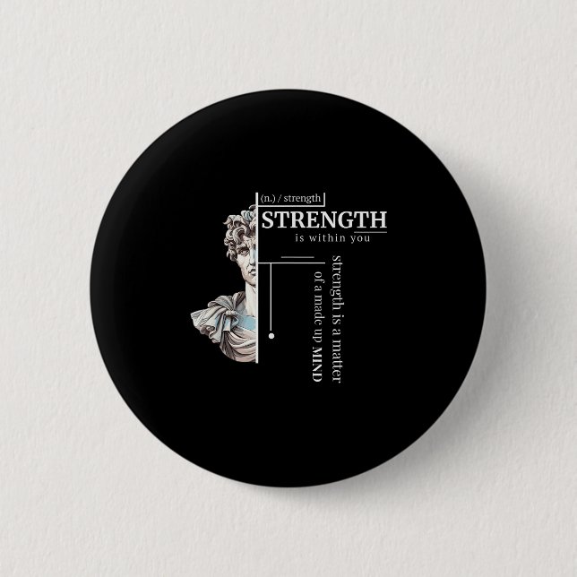 Philosopher Stoic Discipline Positive Mindset Stre 6 Cm Round Badge (Front)