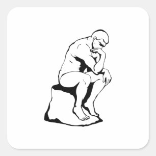 Philosopher Thinker Square Sticker