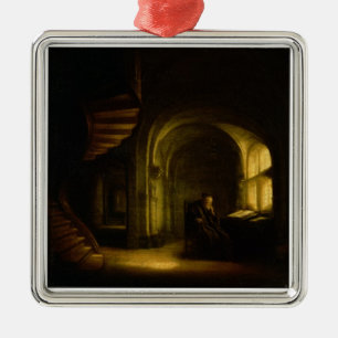 Philosopher with an Open Book, 1625-7 (oil on pane Metal Tree Decoration