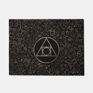 Philosopher's stone symbol Alchemical  pattern 1 Doormat