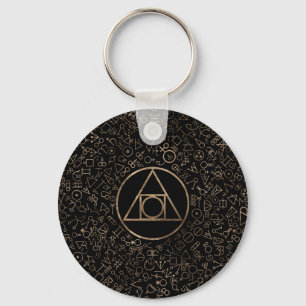 Philosopher's stone symbol Alchemical  pattern 1 Key Ring