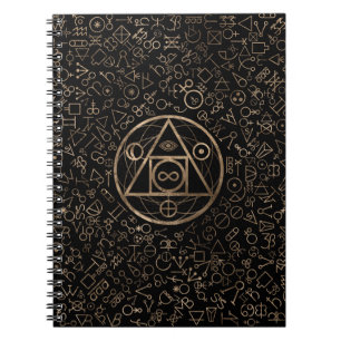Philosopher's stone symbol Alchemical pattern 2 Notebook