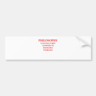 philosophy bumper sticker