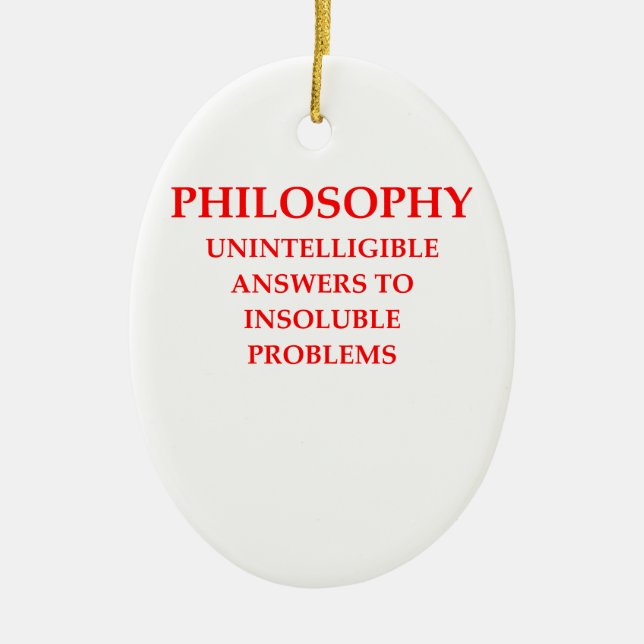 philosophy ceramic tree decoration (Front)