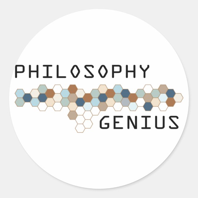 Philosophy Genius Classic Round Sticker (Front)