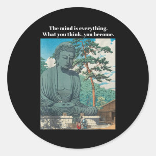 Philosophy Quote Buddha Buddhism Meditation Positi Classic Round Sticker