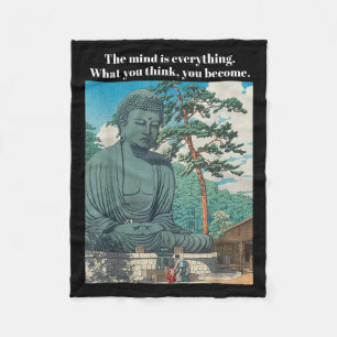 Philosophy Quote Buddha Buddhism Meditation Positi Fleece Blanket