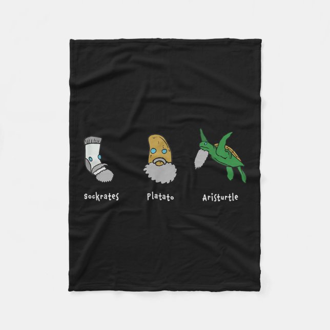 Philosophy Socrates Plato Aristotle Design For Phi Fleece Blanket (Front)
