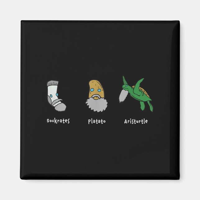 Philosophy Socrates Plato Aristotle Design For Phi Magnet (Front)
