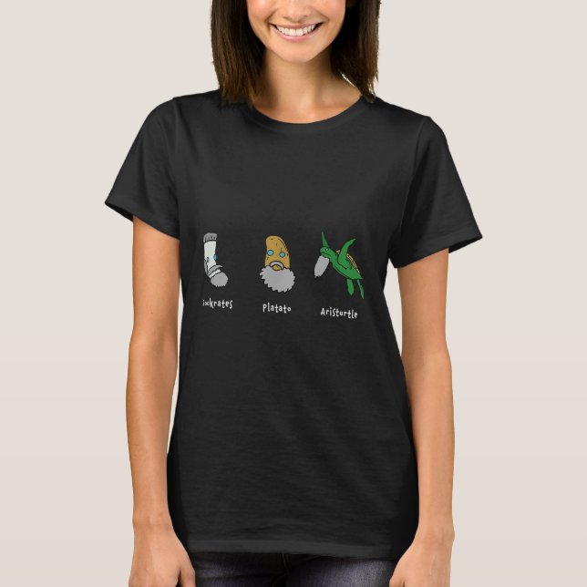 Philosophy Socrates Plato Aristotle Design For Phi T-Shirt (Front)