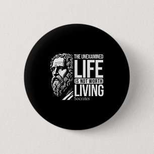 Philosophy Socrates Quote For Wise Philosphers  6 Cm Round Badge