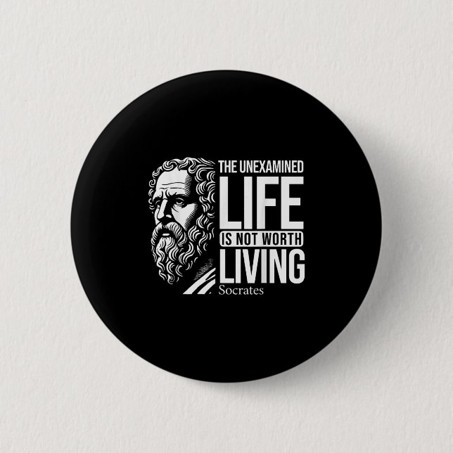 Philosophy Socrates Quote For Wise Philosphers  6 Cm Round Badge (Front)