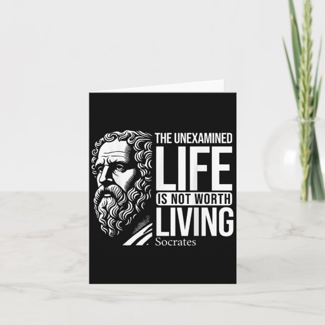 Philosophy Socrates Quote For Wise Philosphers  Card (Front)