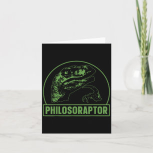 Philosoraptor Funny Philosophy Meme Velociraptor D Card
