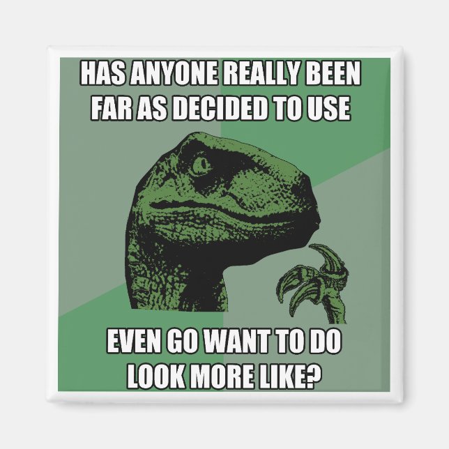 Philosoraptor Nonsense Magnet (Front)