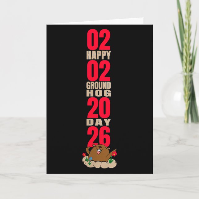 Phils Cute Groundhog Day Epic Year 02022026 Holida Card (Front)