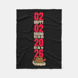 Phils Cute Groundhog Day Epic Year 02022026 Holida Fleece Blanket