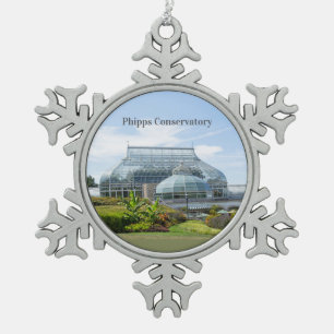 Phipps Conservatory- Pewter Snowflake Christmas Ornament