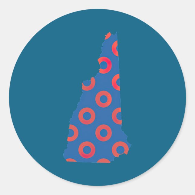 Phish Fishman Donut New Hampshire Ecavator Boy Don Classic Round Sticker (Front)