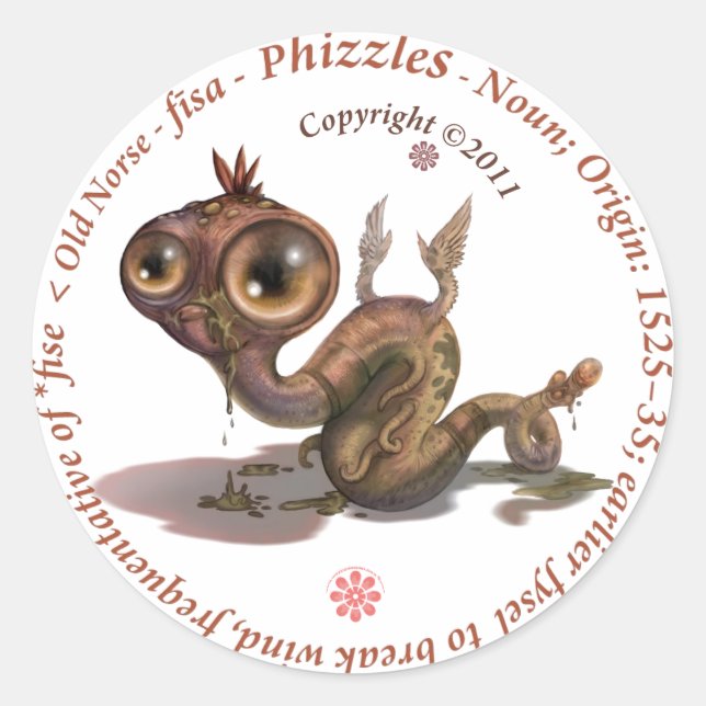 Phizzles Origin Classic Round Sticker (Front)