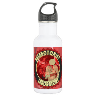 PHLEBOTOMIST BLOOD LOGO 532 ML WATER BOTTLE
