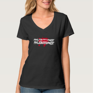 Phlebotomist Blood Syringe Nurse Medical Phlebotom T-Shirt