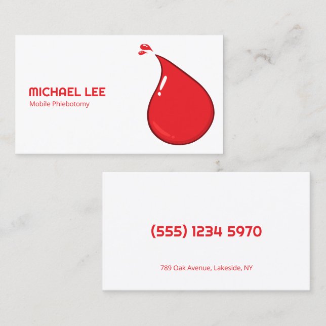 Phlebotomist Business Card (Front/Back)