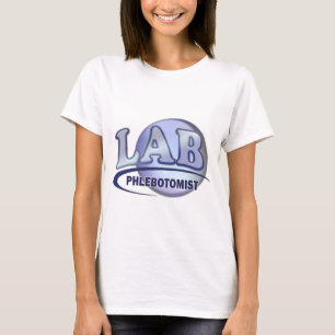 PHLEBOTOMIST Fun Blue LOGO T-Shirt