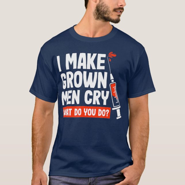 Phlebotomist Funny Men Phlebotomy Technician T-Shirt (Front)