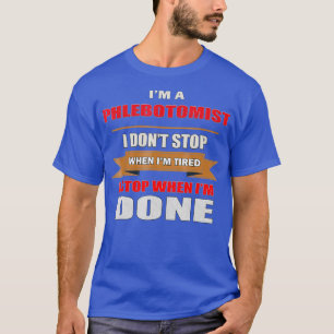 Phlebotomist gift Phlebotomy Blood typography T-Shirt