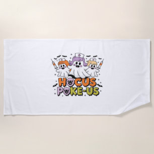 Phlebotomist Halloween Medical Lab Tech Spooky ER  Beach Towel