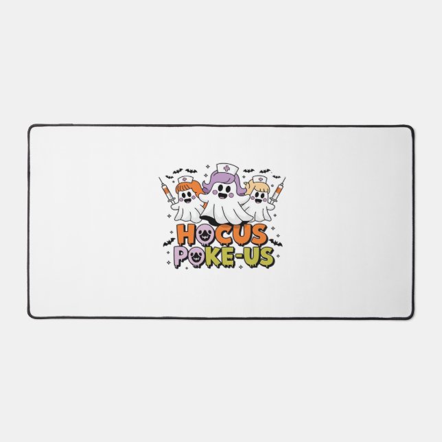 Phlebotomist Halloween Medical Lab Tech Spooky ER  Desk Mat (Front)