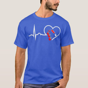 Phlebotomist Heart Blood Phlebotomy Pulse Cute T-Shirt