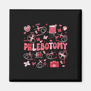 Phlebotomist Heart Phlebotomy Nurse Tech Gift Vale Magnet