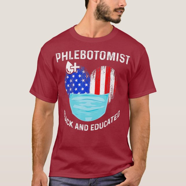 Phlebotomist Instruct Black Phlebotomy Gifts T-Shirt (Front)