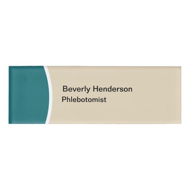 Phlebotomist Medical Name Tag (Front)