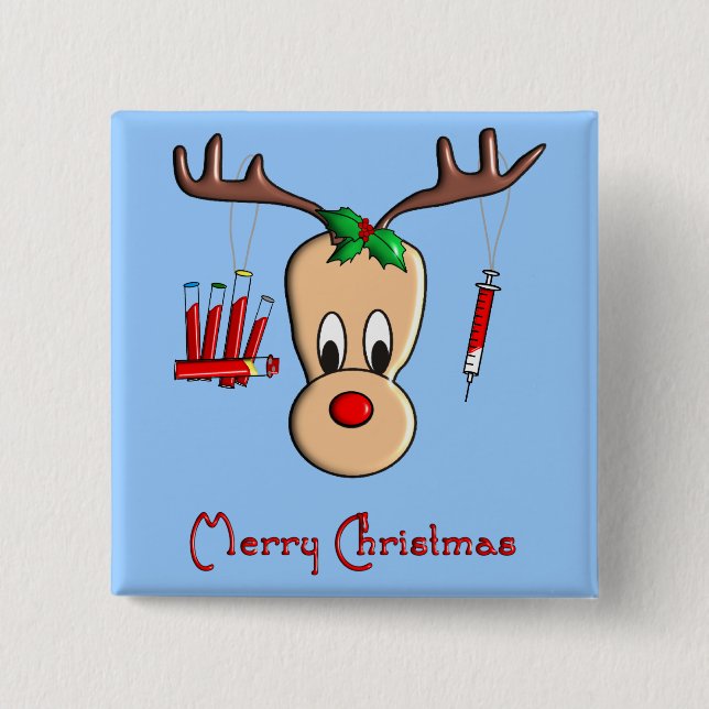 Phlebotomist Reindeer Christmas Gifts 15 Cm Square Badge (Front)
