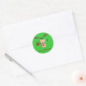 Phlebotomist Reindeer Christmas Gifts Classic Round Sticker (Envelope)