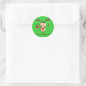 Phlebotomist Reindeer Christmas Gifts Classic Round Sticker (Bag)