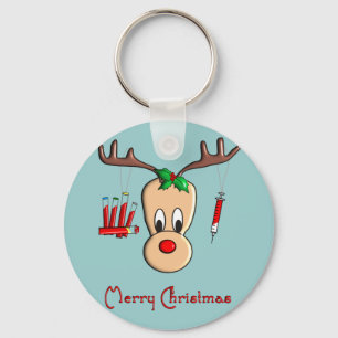 Phlebotomist Reindeer Christmas Gifts Key Ring