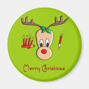 Phlebotomist Reindeer Christmas Gifts Magnet