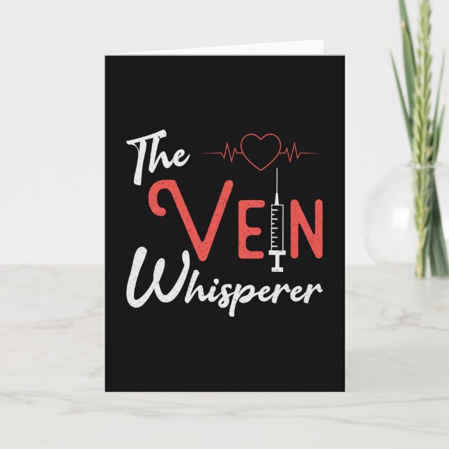 Phlebotomist The Vein Whisperer Phlebotomy Gift Card (Front)