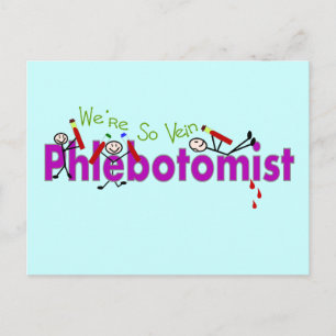Phlebotomist "We're So Vein" Stick People Postcard