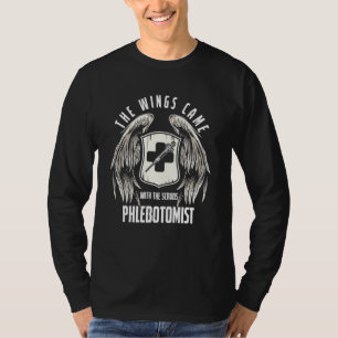 Phlebotomist Wings Medical Nurse Syringe Blood Phl T-Shirt